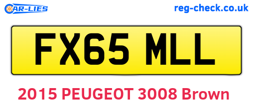 FX65MLL are the vehicle registration plates.