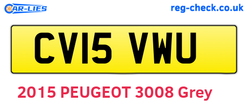 CV15VWU are the vehicle registration plates.