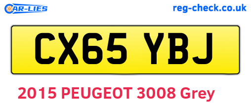 CX65YBJ are the vehicle registration plates.
