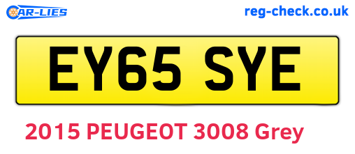 EY65SYE are the vehicle registration plates.