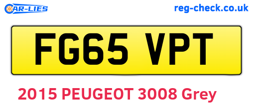 FG65VPT are the vehicle registration plates.