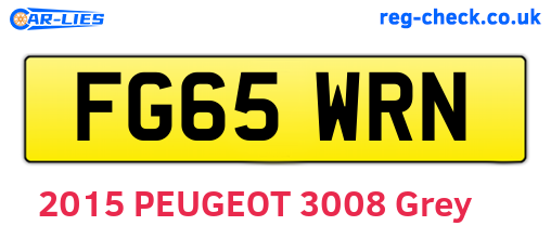 FG65WRN are the vehicle registration plates.