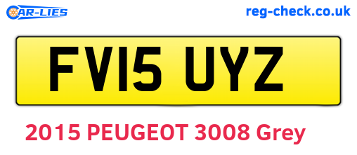 FV15UYZ are the vehicle registration plates.
