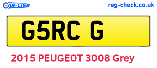 G5RCG are the vehicle registration plates.