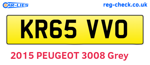 KR65VVO are the vehicle registration plates.
