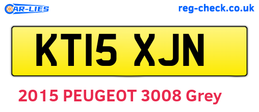 KT15XJN are the vehicle registration plates.