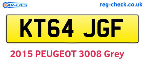 KT64JGF are the vehicle registration plates.