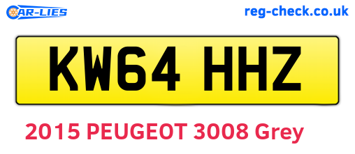 KW64HHZ are the vehicle registration plates.