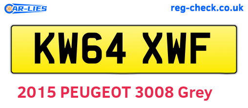 KW64XWF are the vehicle registration plates.