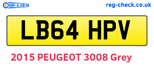 LB64HPV are the vehicle registration plates.