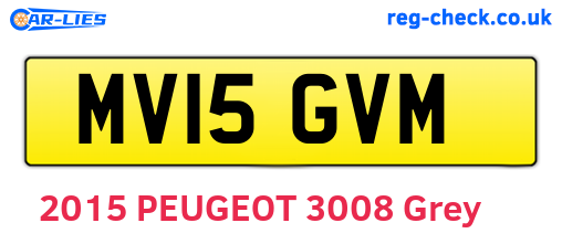 MV15GVM are the vehicle registration plates.
