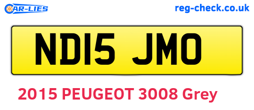 ND15JMO are the vehicle registration plates.