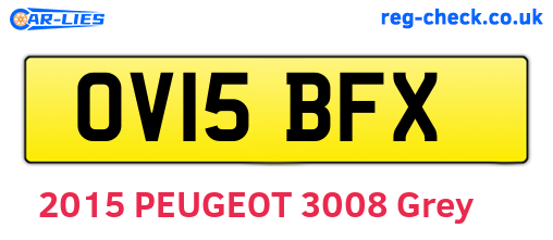 OV15BFX are the vehicle registration plates.