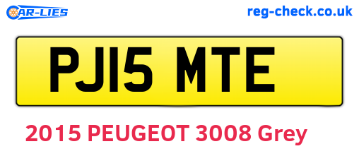 PJ15MTE are the vehicle registration plates.