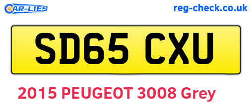 SD65CXU are the vehicle registration plates.