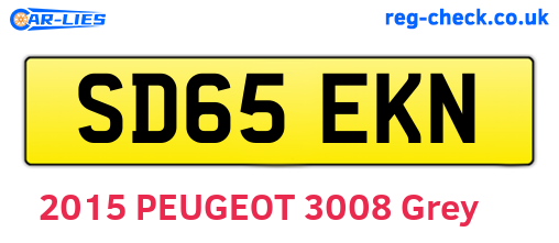 SD65EKN are the vehicle registration plates.