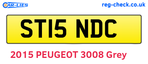 ST15NDC are the vehicle registration plates.