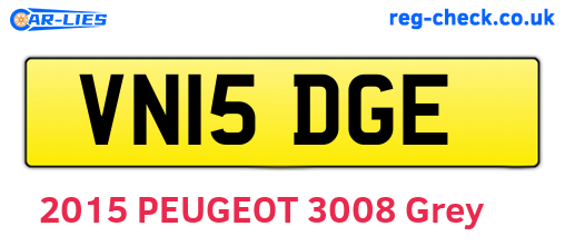 VN15DGE are the vehicle registration plates.