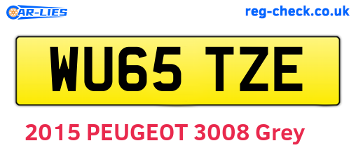 WU65TZE are the vehicle registration plates.