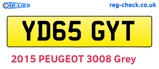 YD65GYT are the vehicle registration plates.