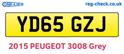 YD65GZJ are the vehicle registration plates.