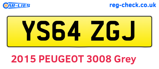 YS64ZGJ are the vehicle registration plates.