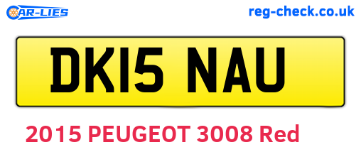 DK15NAU are the vehicle registration plates.