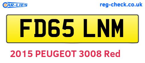 FD65LNM are the vehicle registration plates.