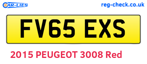 FV65EXS are the vehicle registration plates.