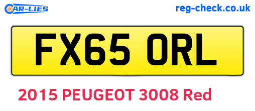 FX65ORL are the vehicle registration plates.