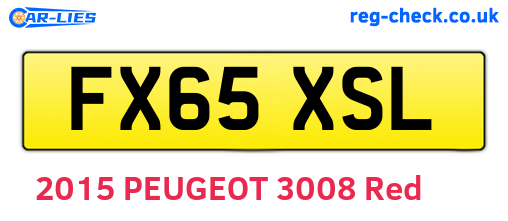 FX65XSL are the vehicle registration plates.
