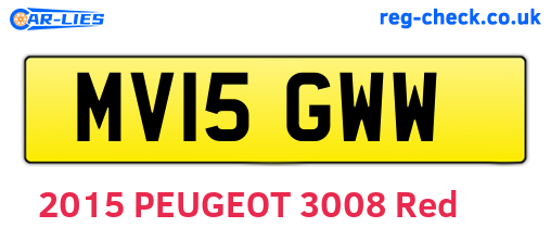 MV15GWW are the vehicle registration plates.