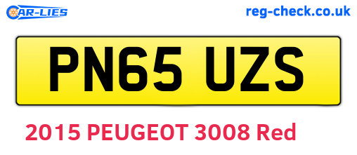 PN65UZS are the vehicle registration plates.