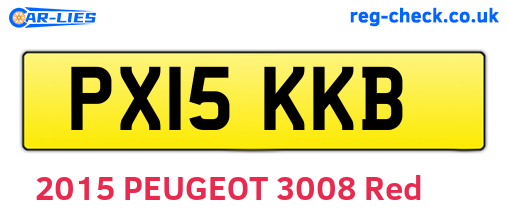 PX15KKB are the vehicle registration plates.