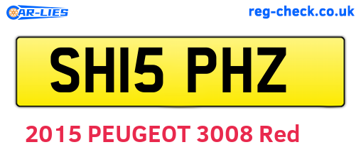 SH15PHZ are the vehicle registration plates.