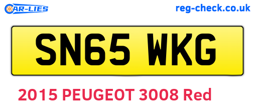 SN65WKG are the vehicle registration plates.