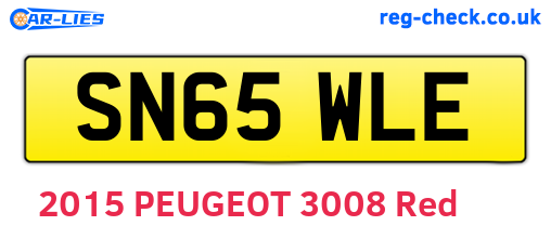 SN65WLE are the vehicle registration plates.