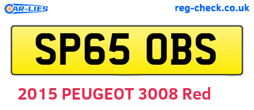 SP65OBS are the vehicle registration plates.