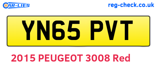 YN65PVT are the vehicle registration plates.