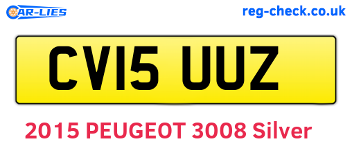 CV15UUZ are the vehicle registration plates.