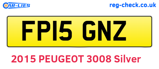 FP15GNZ are the vehicle registration plates.