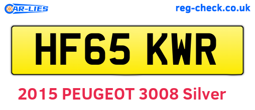 HF65KWR are the vehicle registration plates.