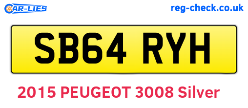 SB64RYH are the vehicle registration plates.