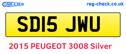 SD15JWU are the vehicle registration plates.