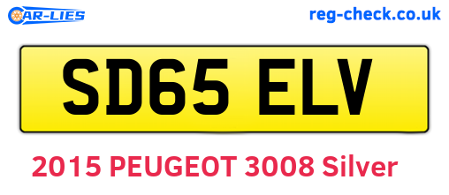 SD65ELV are the vehicle registration plates.