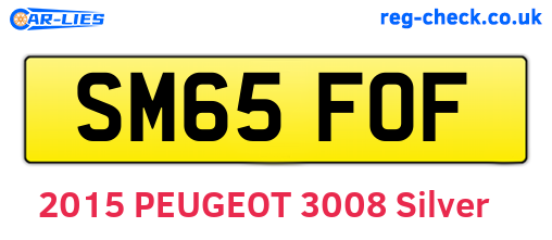 SM65FOF are the vehicle registration plates.