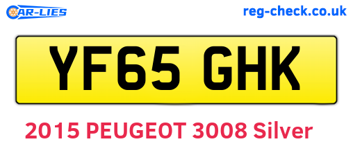 YF65GHK are the vehicle registration plates.