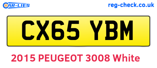 CX65YBM are the vehicle registration plates.