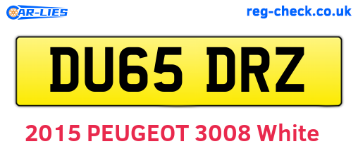 DU65DRZ are the vehicle registration plates.