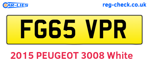 FG65VPR are the vehicle registration plates.